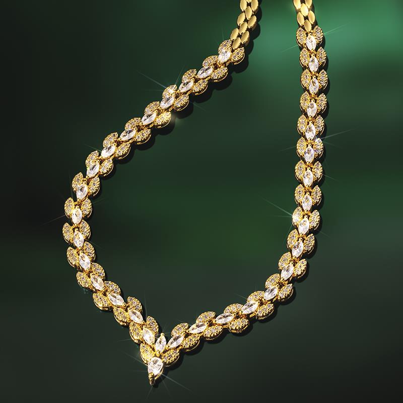 Golden Empress Necklace & Earring Set